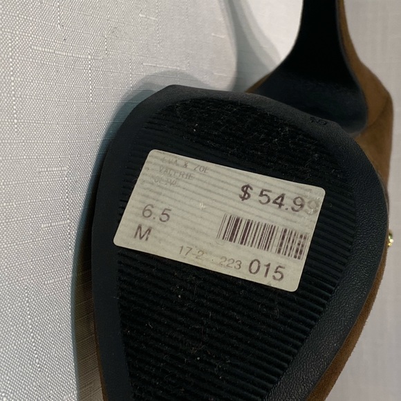 NWT Eva & Zoe Brown & Gold Valerie Stiletto Ankle Booties Boots Heels Size 6.5 M - Picture 4 of 16